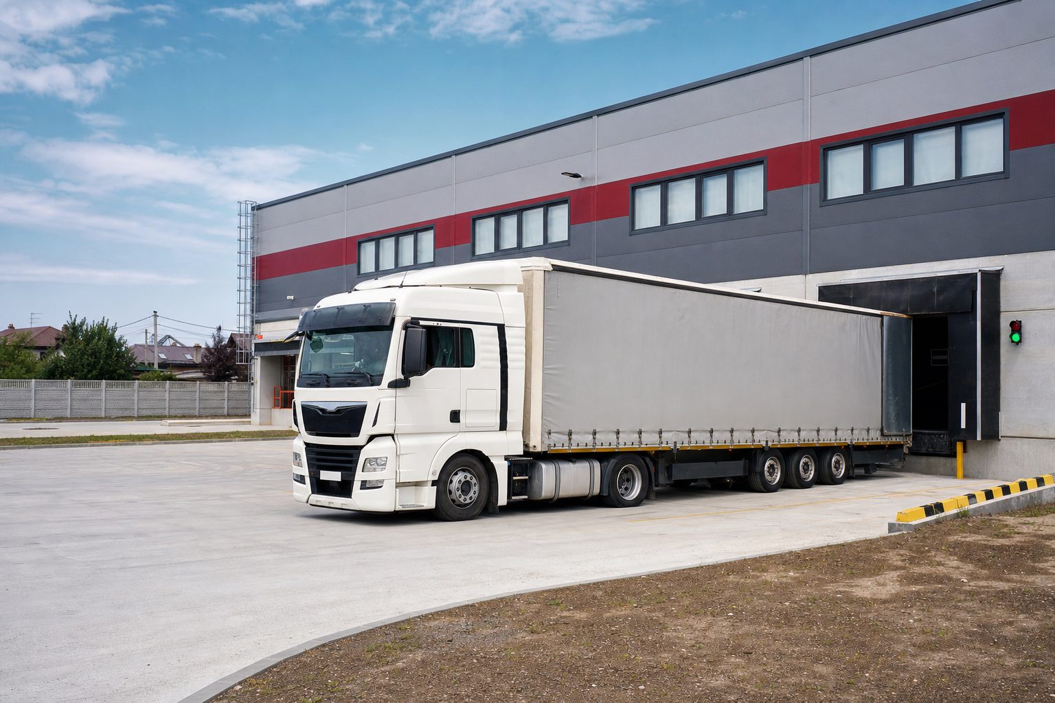 De cât spațiu de manevră are nevoie un camion în fața docului
